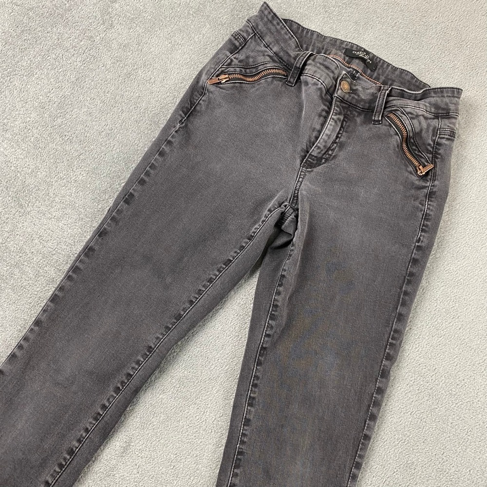 Cambio Jeans Women 27x29 Vintage Edition Slim Denim Faded Black Grey Skinny